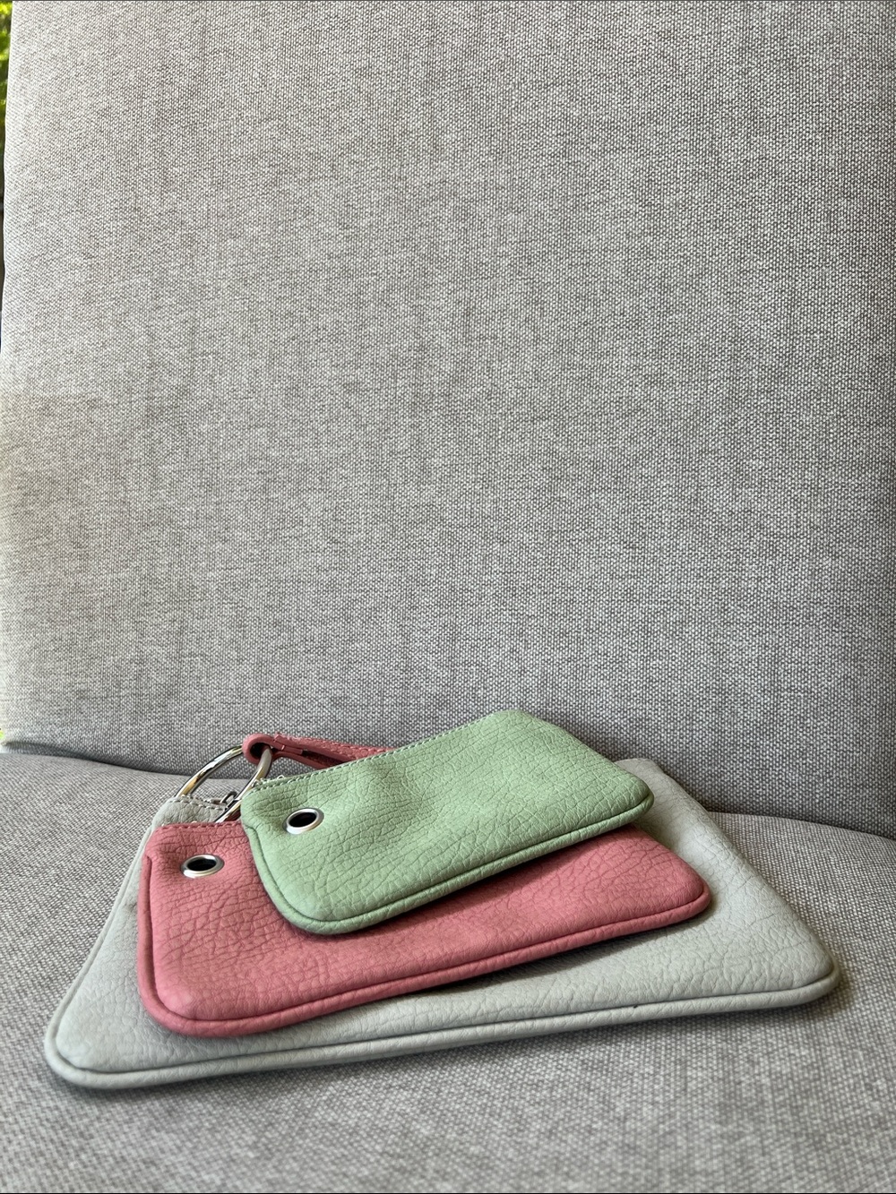 Free People Trio Wristlet Set in Pink, Green, Cream|NWOT - Picture 4 of 7